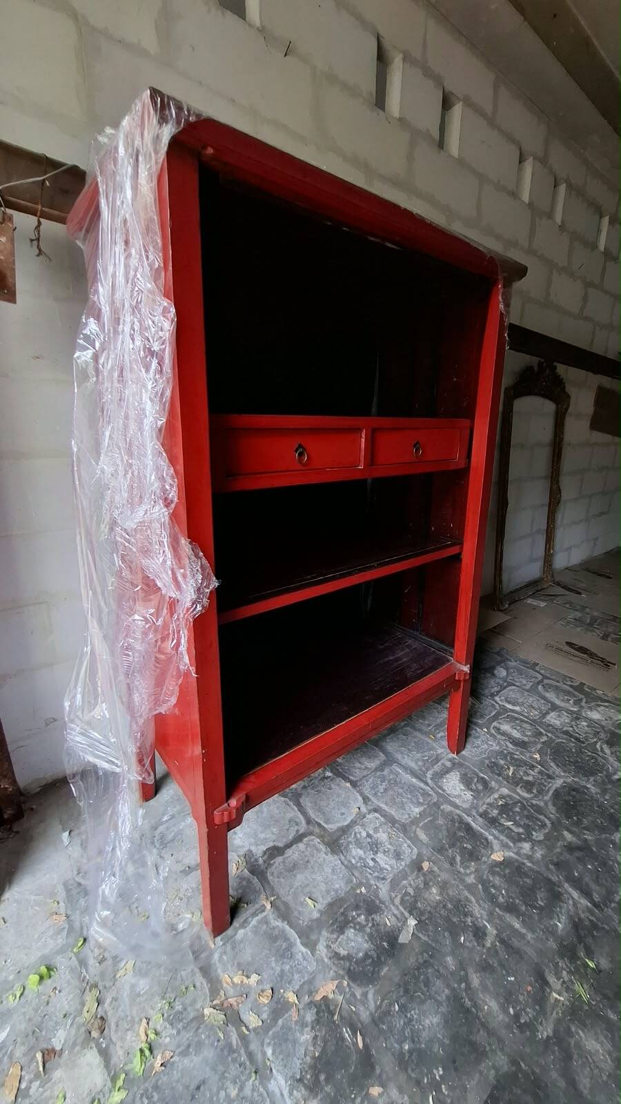 Armoire Chinoise Rouge - 19 Eme siècle
