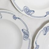 Assiettes creuses x6, Onnaing, modèle Algéciras, Granit, XIXème