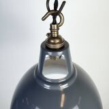 Vintage Industrial Grey Painted Pendant Lamp