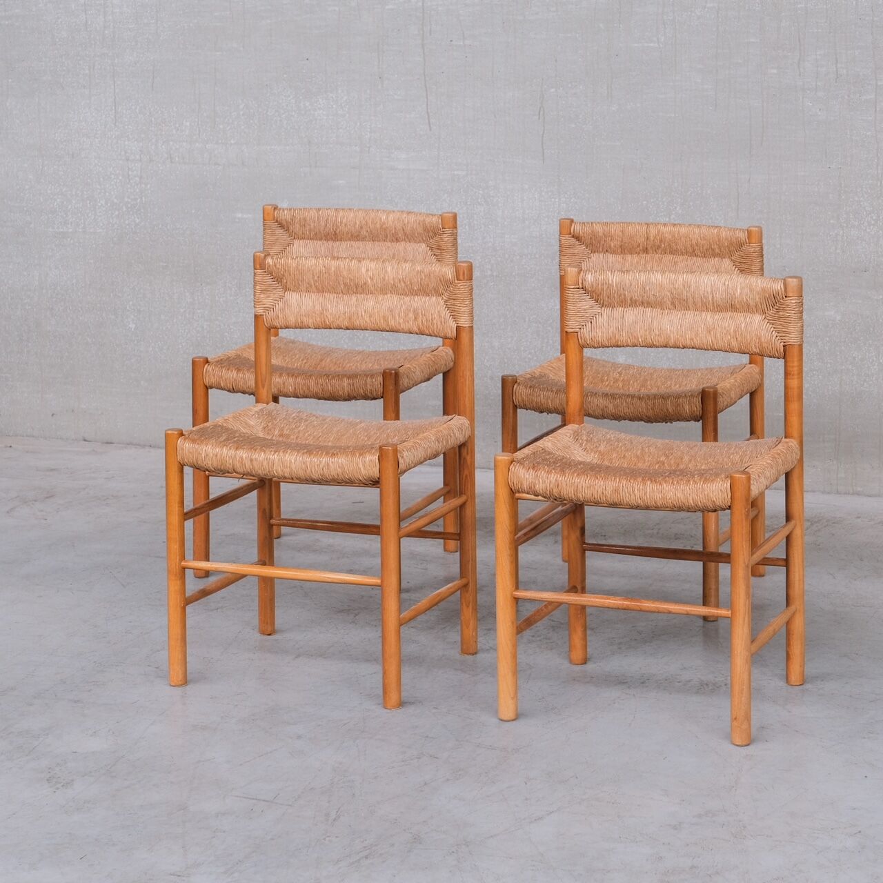 'Dordogne' Mid-Century Rush Dining Chairs