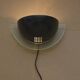 Pair of half-moon metal and lucite wall lights Postmodern Memphis vintage Circa 1980