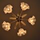 Lustre ceiling lamp design flowers of the 70s