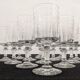 Series of 14 vintage art deco style foot glasses