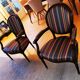 2 fauteuils médaillon - Tissus Paul Smith  édités Gilles Nouhaillac