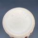 Vintage Jasba ceramic vase – brown and white geometric relief – A