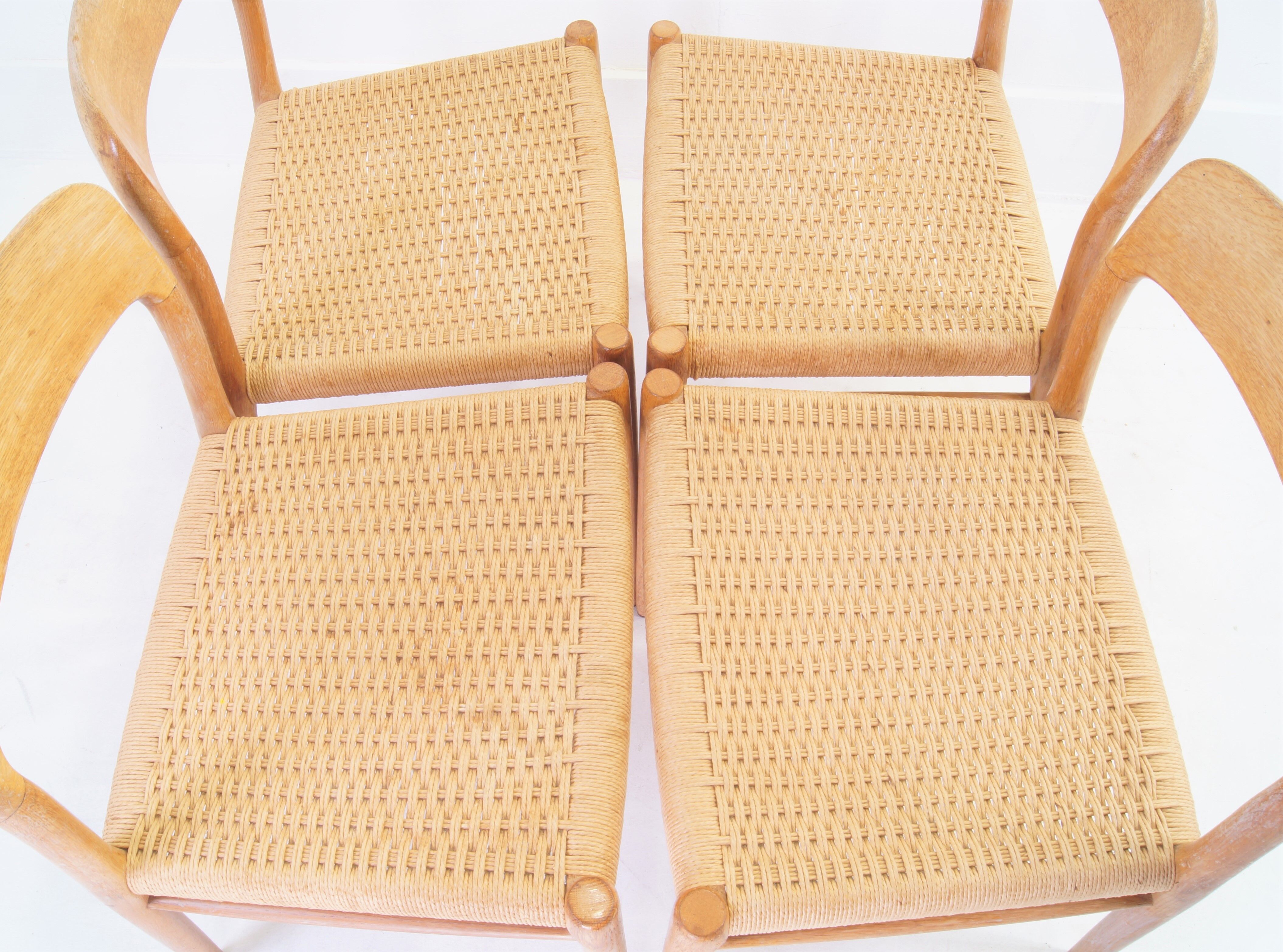 4 chairs by Niels Otto Moller, model 75 for J.L. Mollers Mobelfabrik