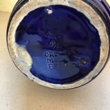 Old blue pitcher ceramic Orchies L1