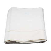 Drap ancien métis et lin XIXe