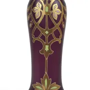 Art Nouveau vase in enamelled glass, Bohemia, 1900-1910