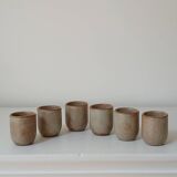 Set of 6 stoneware egg cups