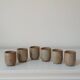 Set of 6 stoneware egg cups