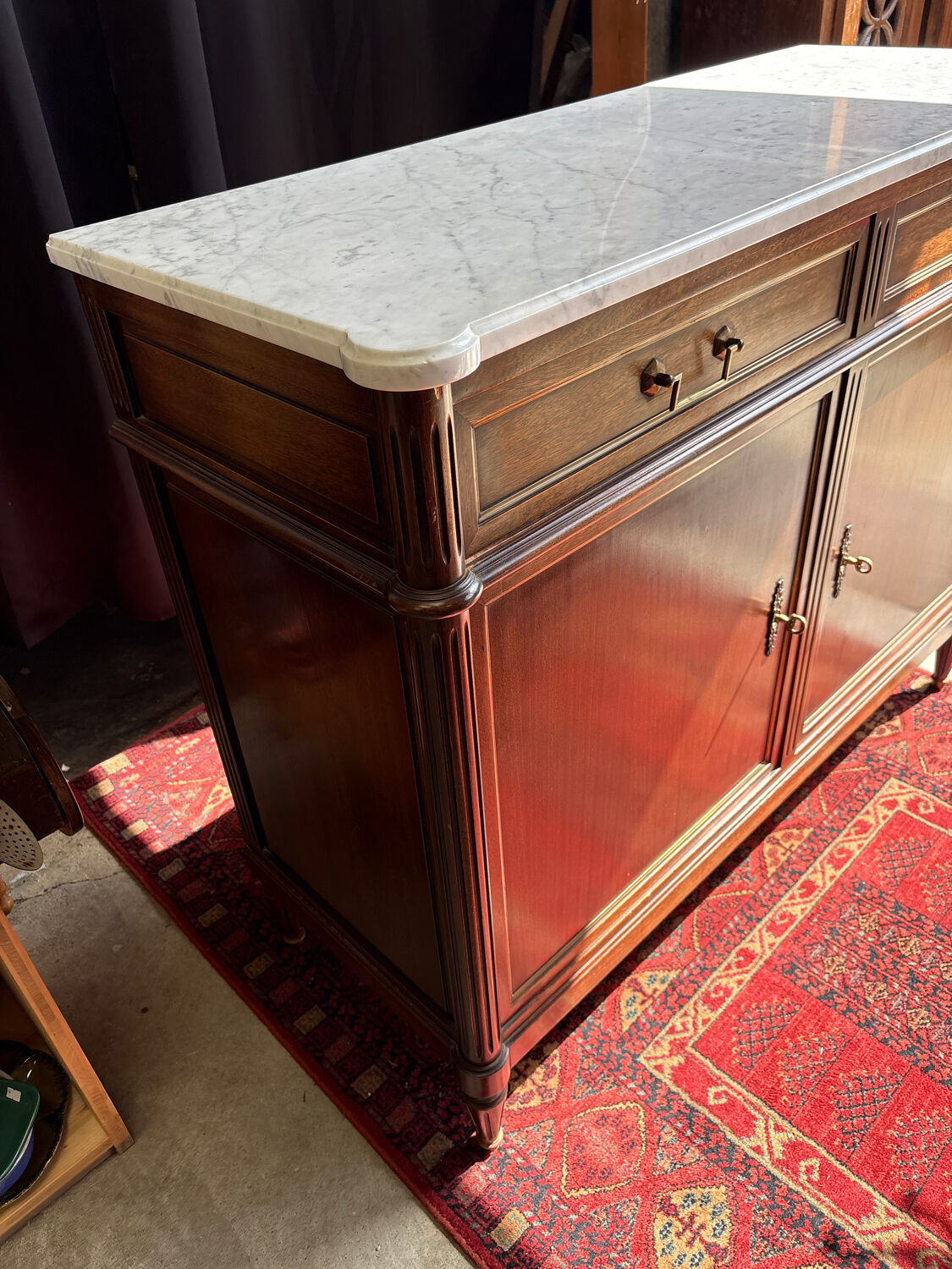 Buffet style Louis XVI reinterpreted – marble and solid wood