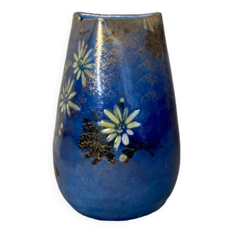 Vase en céramique vernissée époque XXe signé Clément Massier Golfe Juan A.M