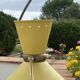 Diabolo wall lamp lunel yellow in the style of René Mathieu Guariche, star sheet metal.