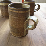 Lot 6 tasses grès