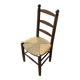 Rustic oak straw chair