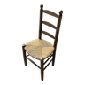 Rustic oak straw chair