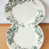 Six assiettes en terre de fer de Salins