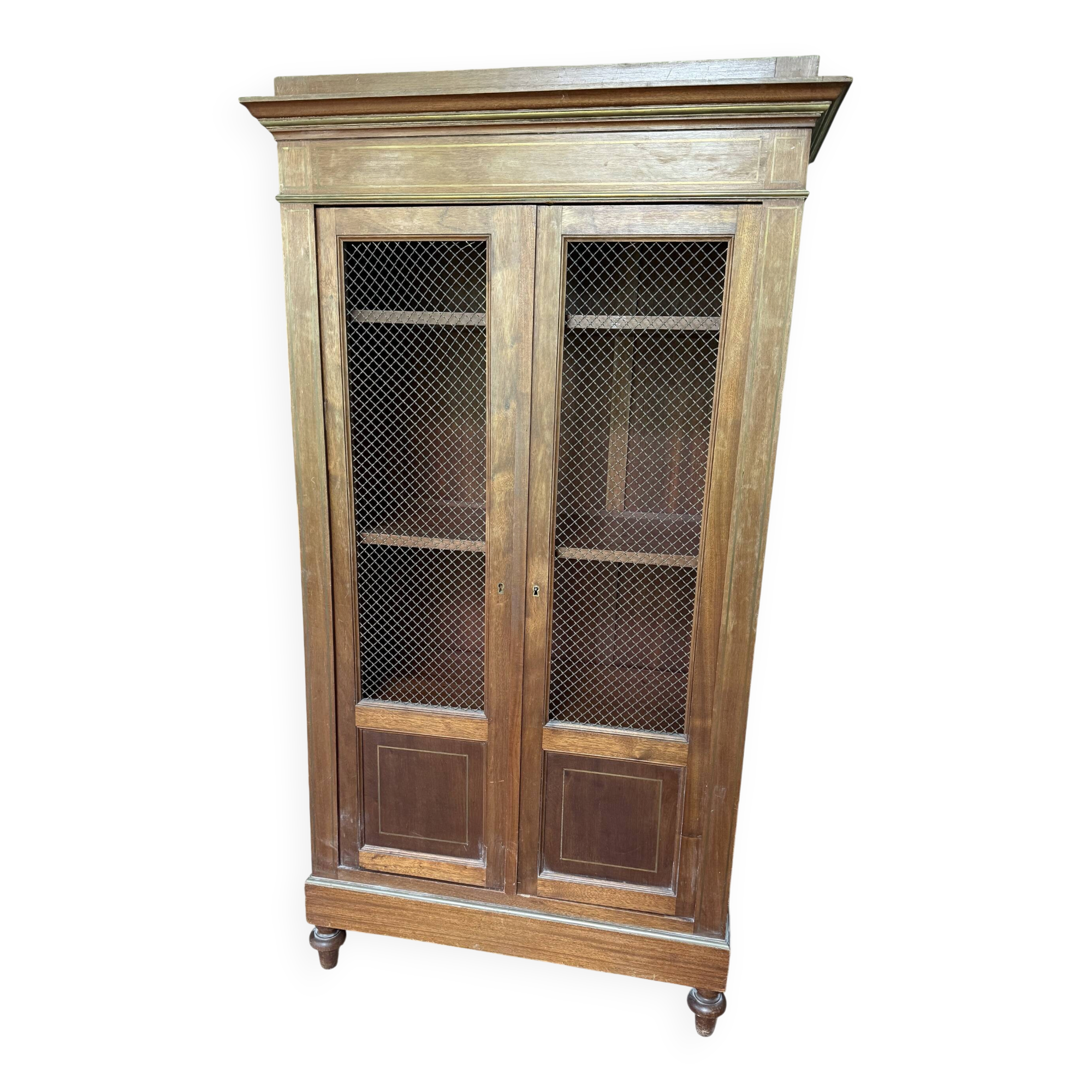 old library with grilles doors