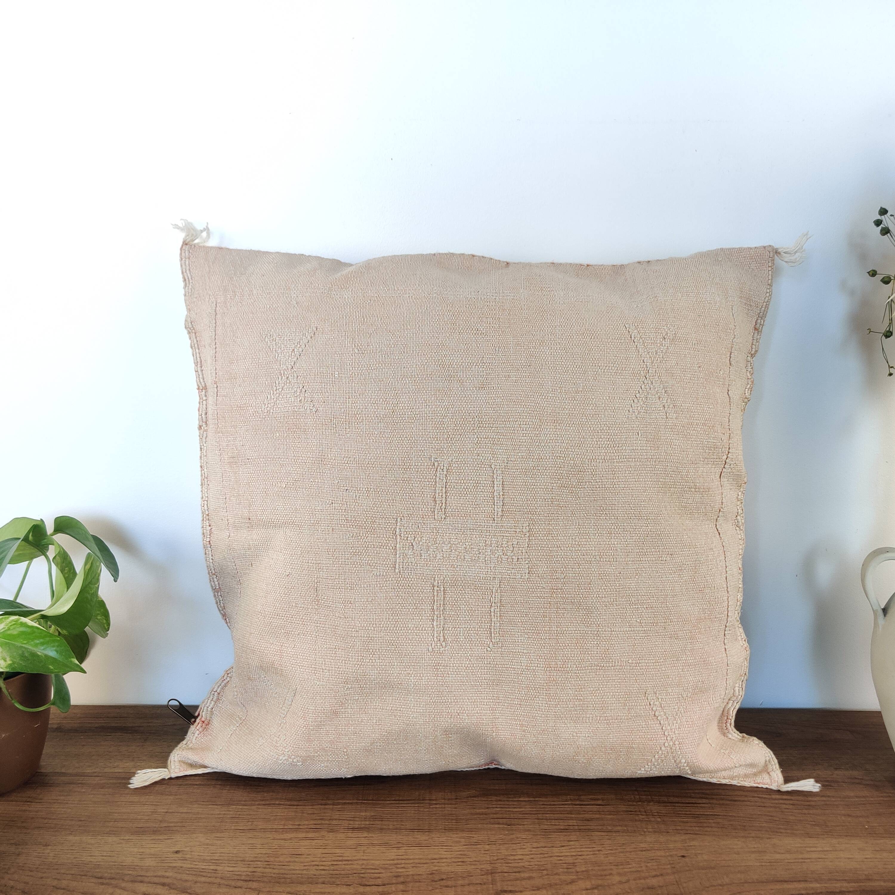 Beige bohemian Berber cushion