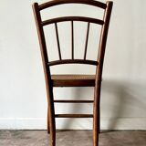 Wooden and cane bistro chair