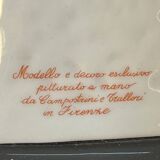 Beautiful Italian porcelain lamp from Florence, by Campostrini & Trallori, in the shape of a stork