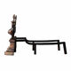 Pair of copper brass channel old fireplace accessory - Brocante Chic