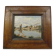 Oil on canvas signed Louis Galichon Riverbank landscape