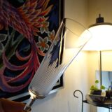 6 flutes champagne crystal cut art deco style