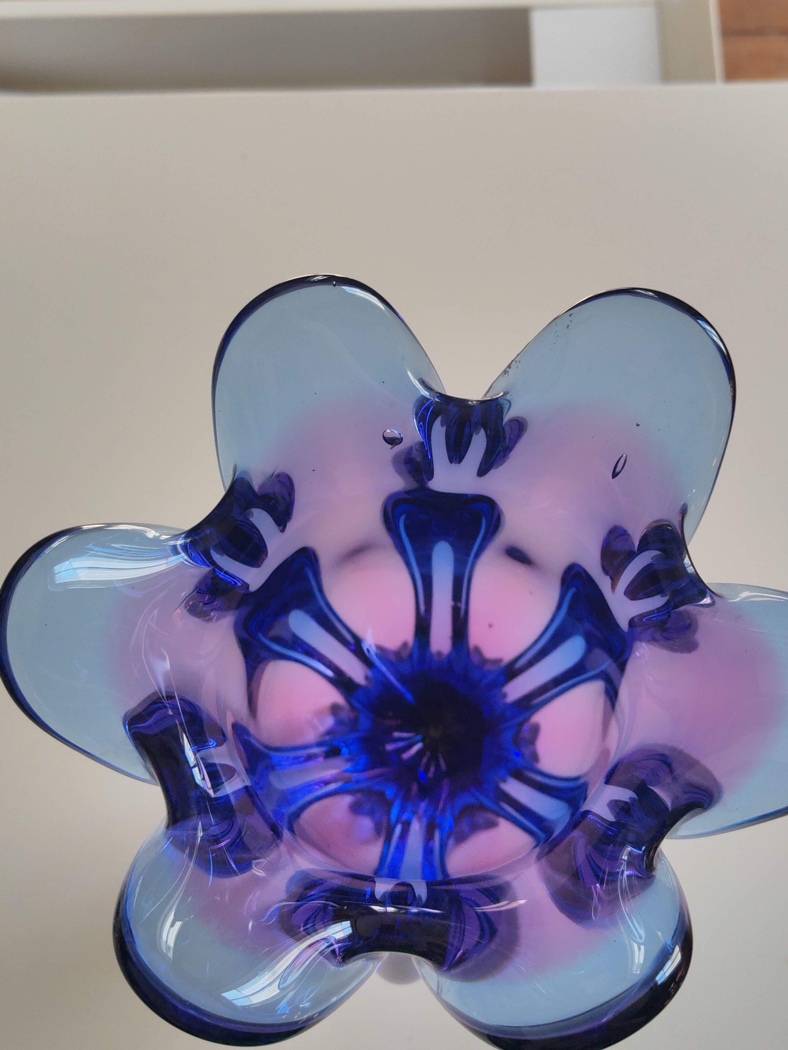 Electric blue Murano vase