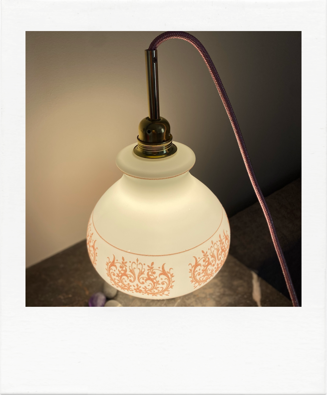 Baladeuse à poser, rose et opaline