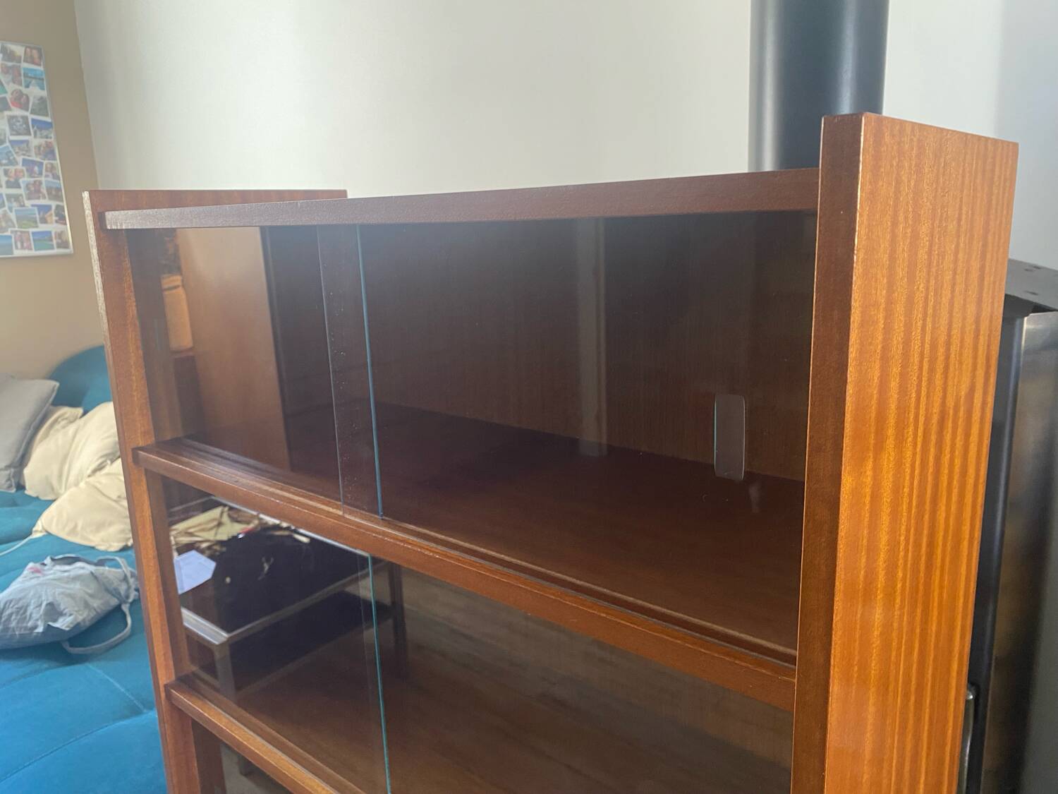 Vintage glass library from the 1960s.