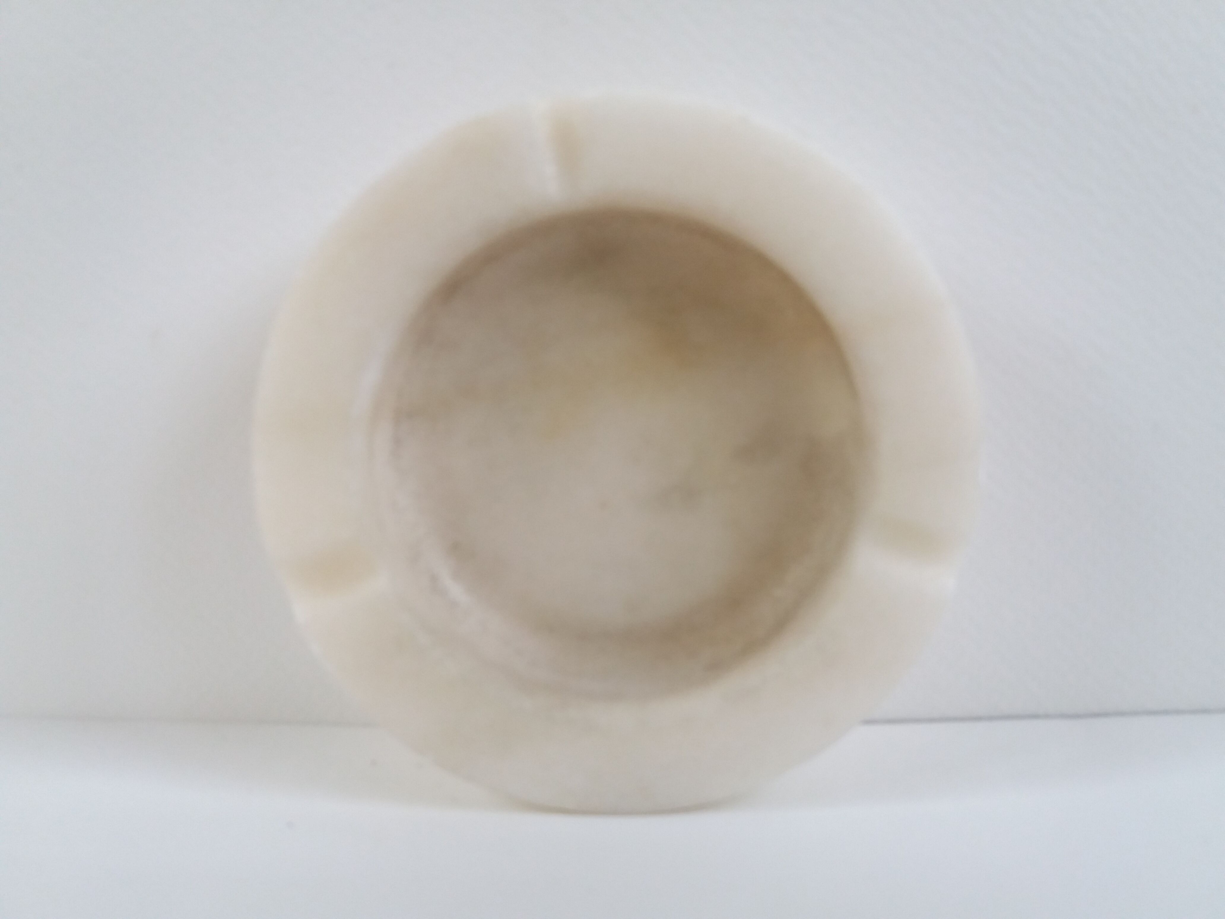 White marble ashtray