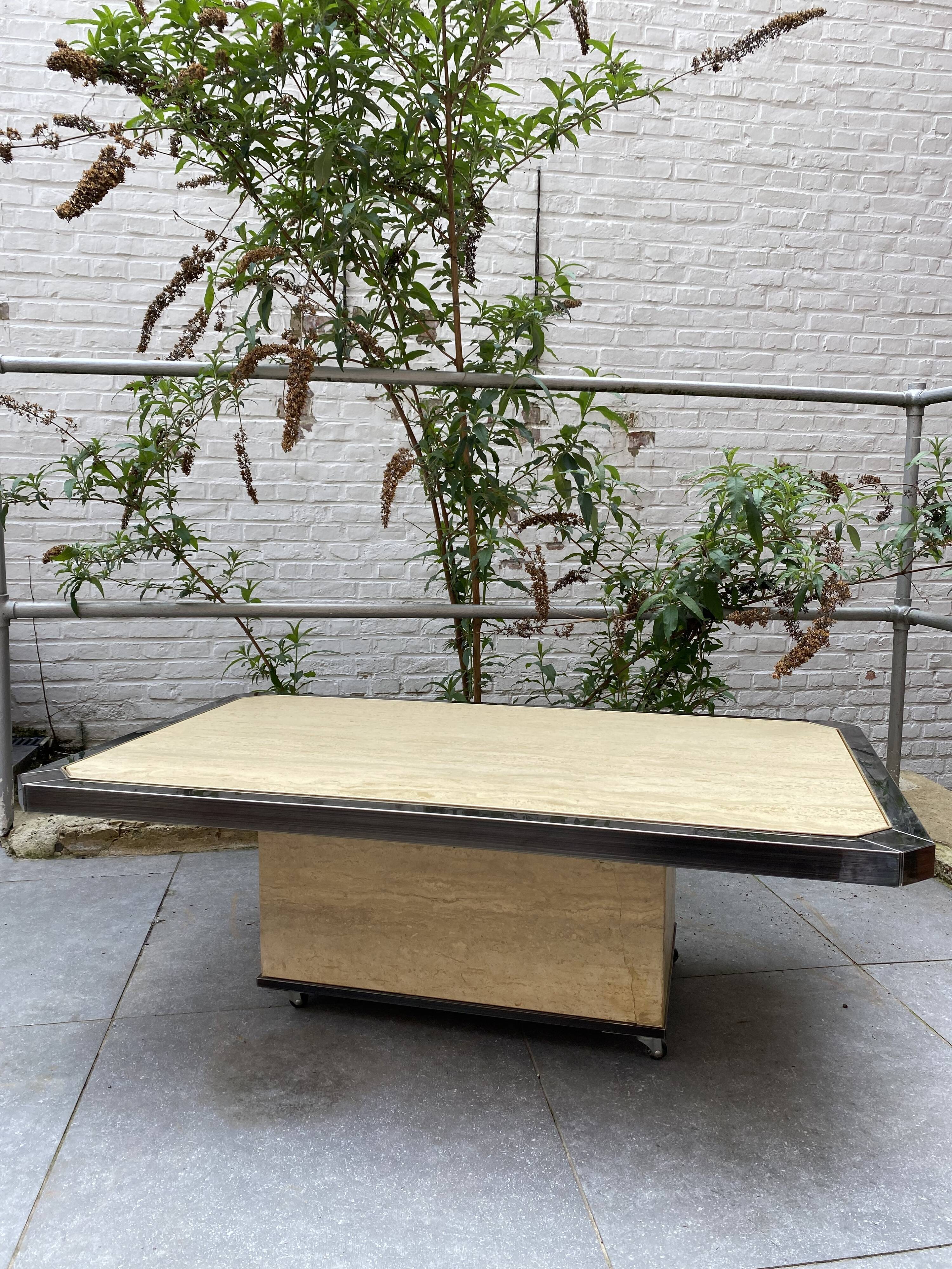 Fedam travertine coffee table