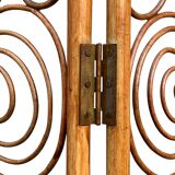 Vintage 1960s Curved Rattan Screen