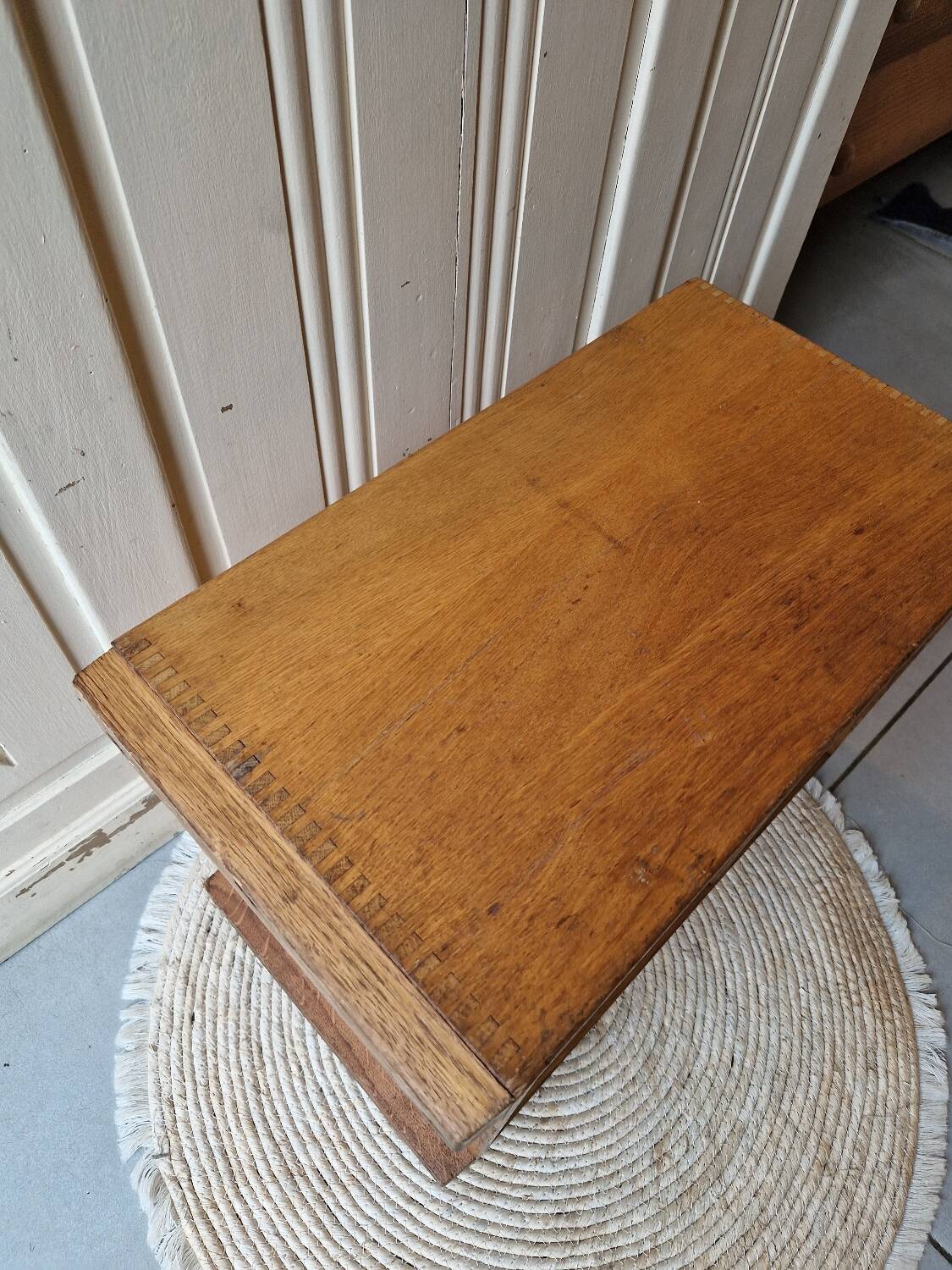 Mid-century oak bedside table 1965 by Raf Staverton
