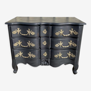 Commode noir et laiton