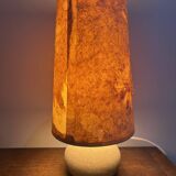 stone lamp with its lampshade in dried flowers 1970