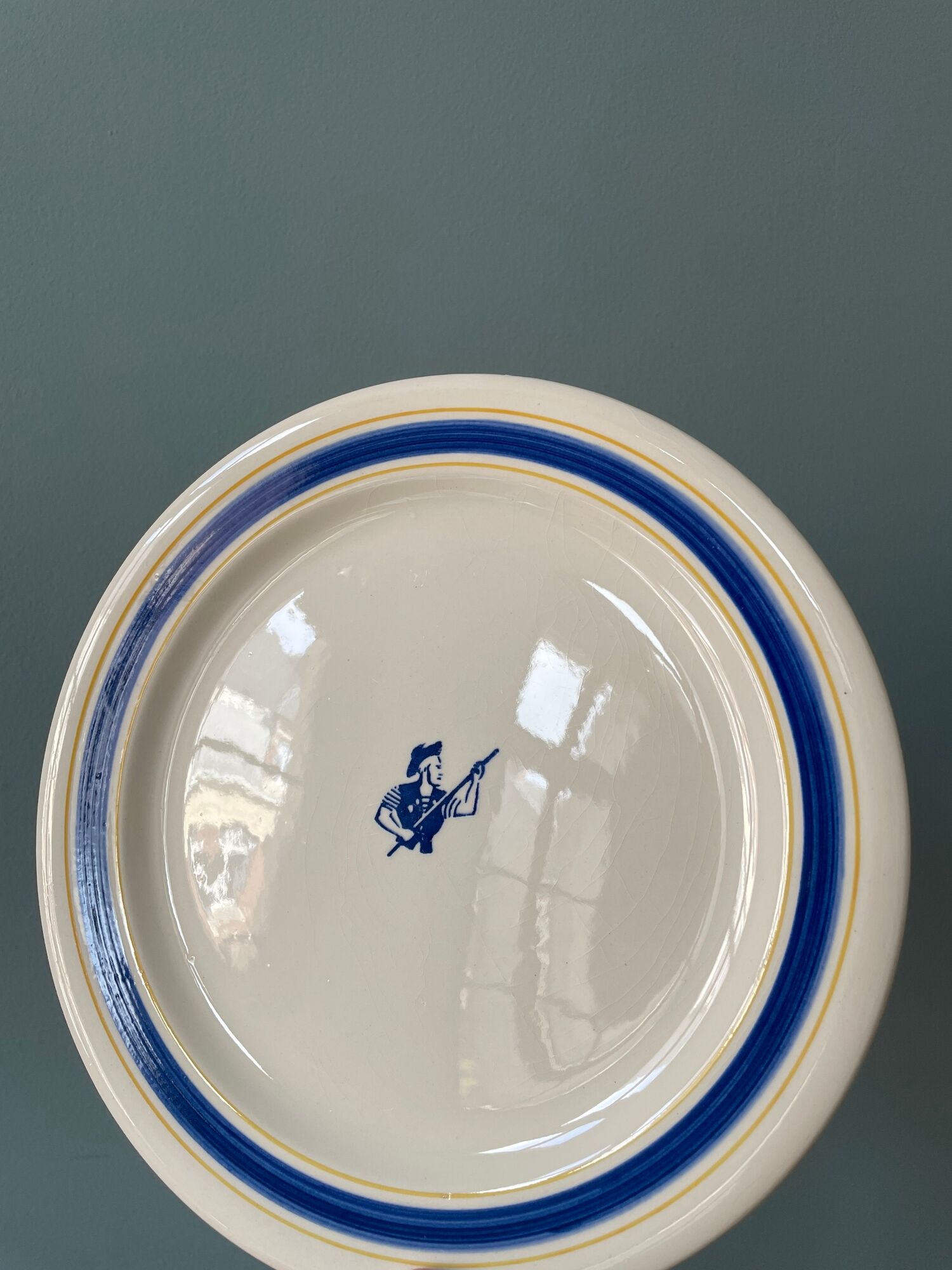 Set of 7 advertising plates Biscuits Gondolo, Gien France