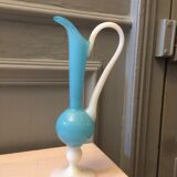 Blue hanse vase in glass paste and opaline