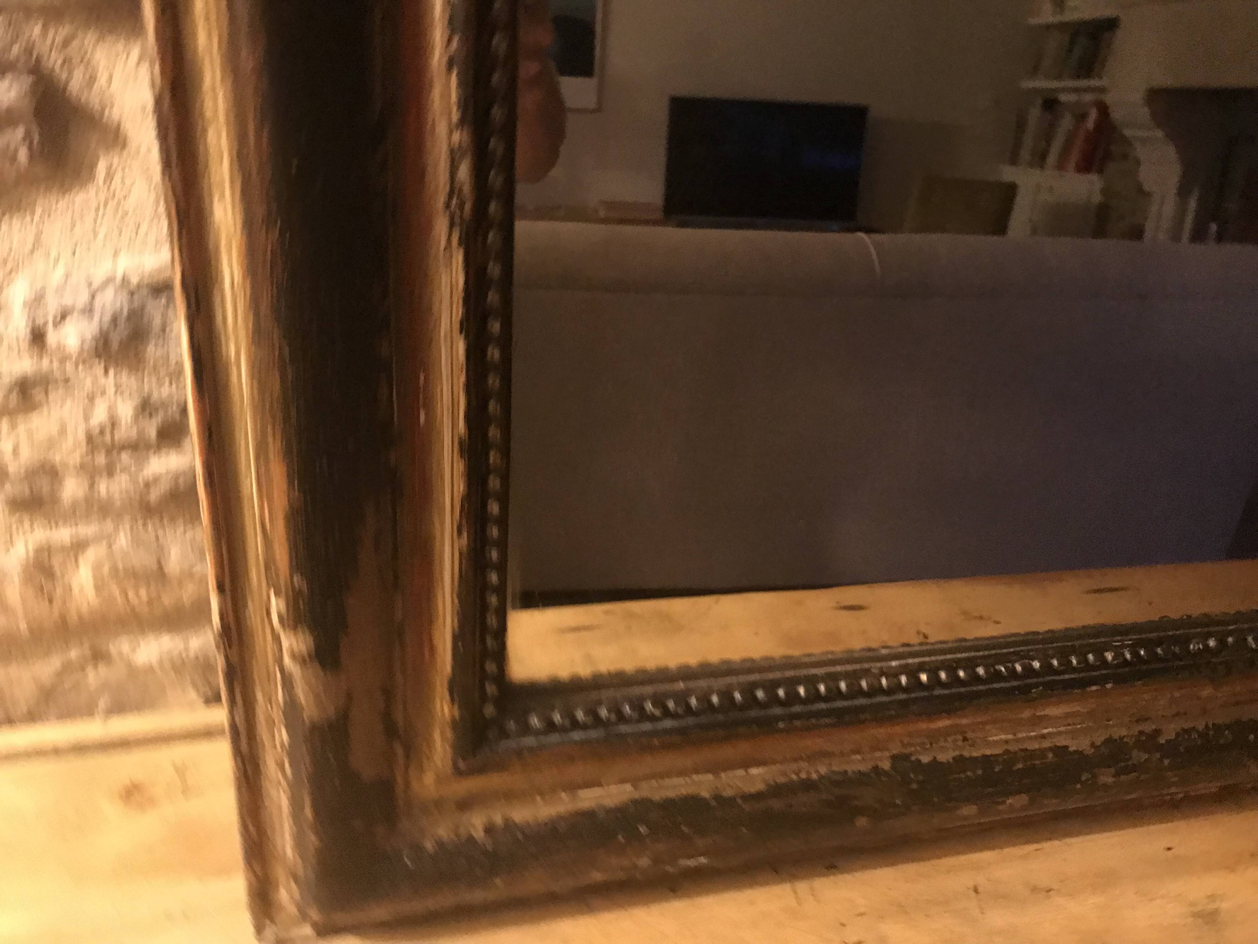 Large black Louis Philippe mirror