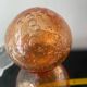 Blown glass decanter with bubble.