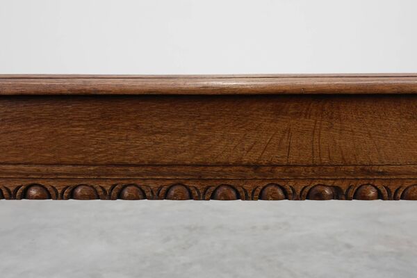 Banc en chêne sculpté jacobéen du XVIIe siècle, Royaume-Uni