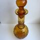 Amber carafe in molded and blown glass 50s