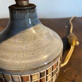 Ceramic lamp Vallauris Old Mill year 60 lampshade rope
