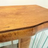 Elegant, curved display cabinet in Art Deco style