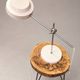 Vintage adjustable desk lamp in chrome and white metal – 1970s