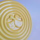 Vintage art deco duck yellow slip coaster