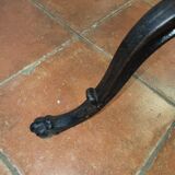 Old bistro table with oak top