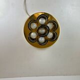 Murano & Brass Ceiling Lamp by J.T. Kalmar, Austria, 1960s